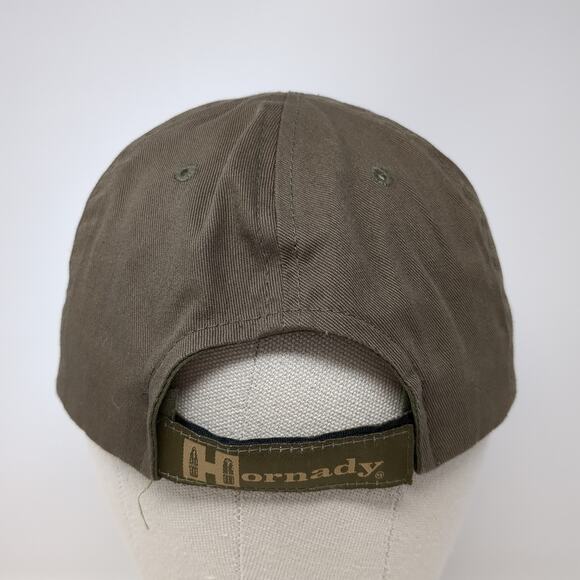 Hornady Strapback Baseball Cap Brown One Size Adjustable Embroidered 6 Panel - Picture 6 of 9